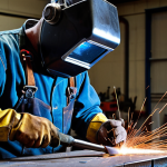 **

A clean and organized welding workshop. Focus on a welder meticulously cleaning metal with a wire brush, preparing the surface for welding. Good lighting, sharp focus on the metal and tools, conveying the importance of preparation.

**