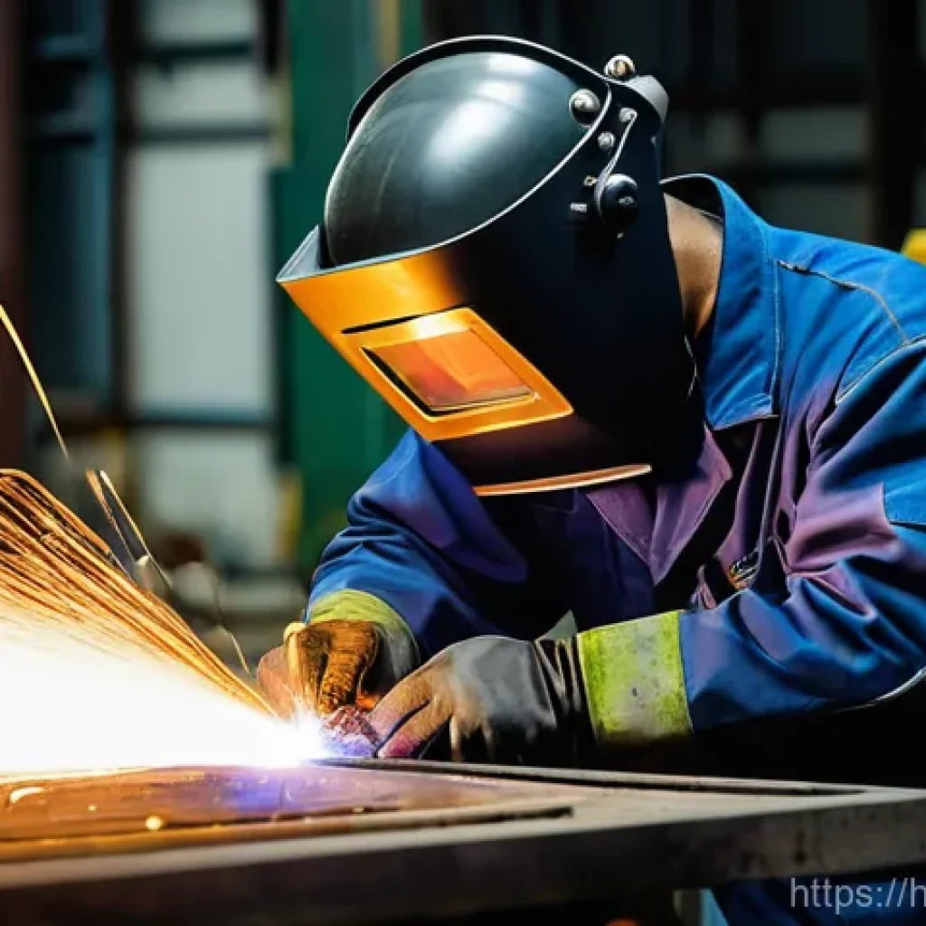 용접사의 자격증 추가 취득 - **Prompt 1: The Master Welder at Work**
    A highly skilled and focused Indian male welder, approxi...