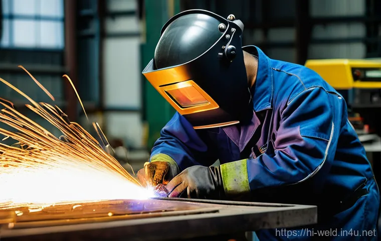 용접사의 자격증 추가 취득 - **Prompt 1: The Master Welder at Work**
A highly skilled and focused Indian male welder, approxi...